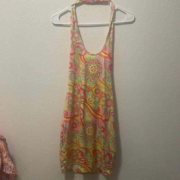 strapless open back dress Flower Power Dress